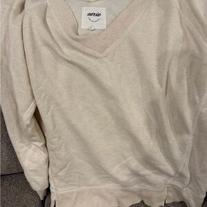 Aerie Off-White V-Neck Women's Sweater